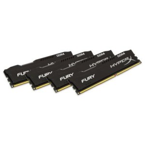 Модуль памяті для компютера DDR4 32GB (4x8GB) 2400 MHz HyperX FURY Black Kingston Fury (ex.HyperX) (HX424C15FB2K4/32)