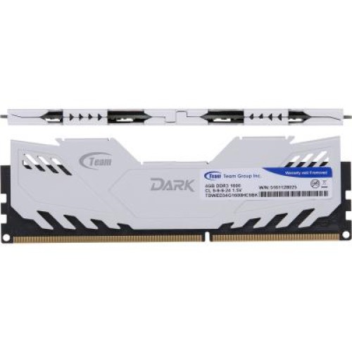 Модуль памяті для компютера DDR3 4GB 1600 MHz Dark Series White Team (TDWED34G1600HC901)