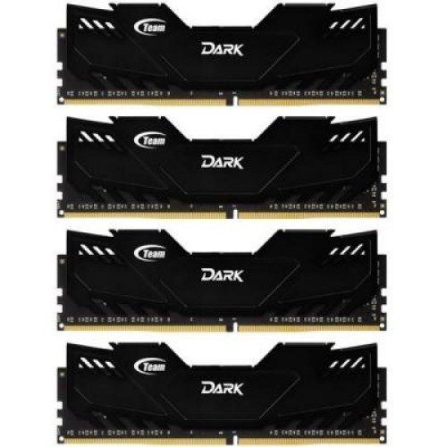 Модуль памяті для компютера DDR4 32GB (4x8GB) 2666 MHz Dark Black Team (TDKED432G2666HC15AQC01)