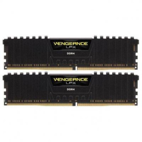 Модуль памяті для компютера DDR4 8GB (2x4GB) 3200 MHz Vengeance LPX Black Corsair (CMK8GX4M2B3200C16)