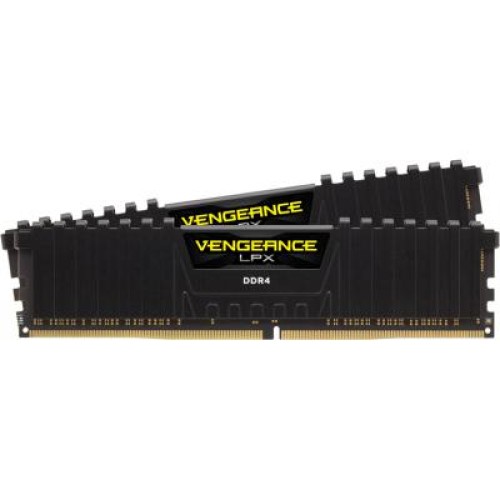 Модуль памяті для компютера DDR4 8GB (2x4GB) 3200 MHz Vengeance LPX Black Corsair (CMK8GX4M2B3200C16)