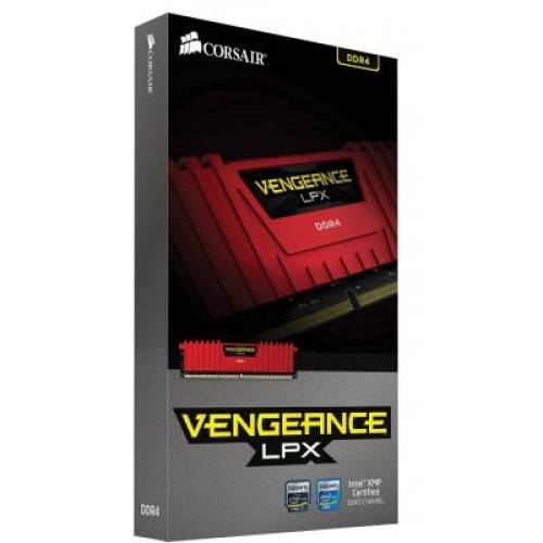 Модуль памяті для компютера DDR4 8GB 2400 MHz Vengeance LPX Red Corsair (CMK8GX4M1A2400C16R)