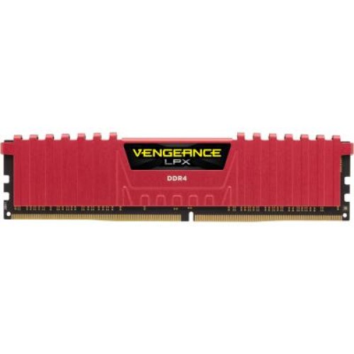 Модуль памяті для компютера DDR4 8GB 2400 MHz Vengeance LPX Red Corsair (CMK8GX4M1A2400C16R)