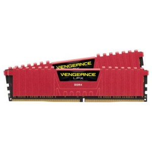 Модуль памяті для компютера DDR4 8GB (2x4GB) 2400 MHz LPX Red Corsair (CMK8GX4M2A2400C16R)