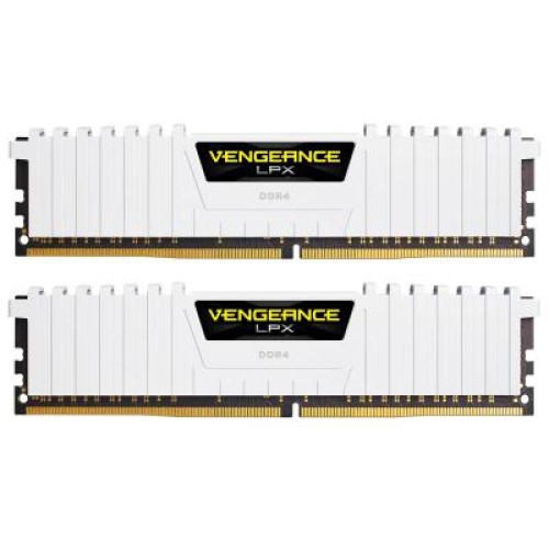 Модуль памяті для компютера DDR4 16GB (2x8GB) 2666 MHz LPX White Corsair (CMK16GX4M2A2666C16W)