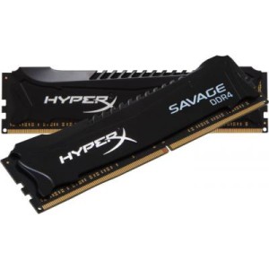 Модуль памяті для компютера DDR4 16GB (2x8GB) 2400 MHz HyperX Savage Black Kingston Fury (ex.HyperX) (HX424C12SBK2/16)