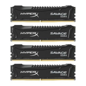 Модуль памяті для компютера DDR4 32GB (4x8GB) 2666 MHz HyperX Savage BLACK Kingston Fury (ex.HyperX) (HX426C13SB2K4/32)