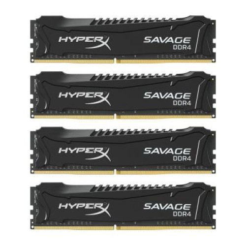 Модуль памяті для компютера DDR4 32GB (4x8GB) 2666 MHz HyperX Savage BLACK Kingston Fury (ex.HyperX) (HX426C13SB2K4/32)