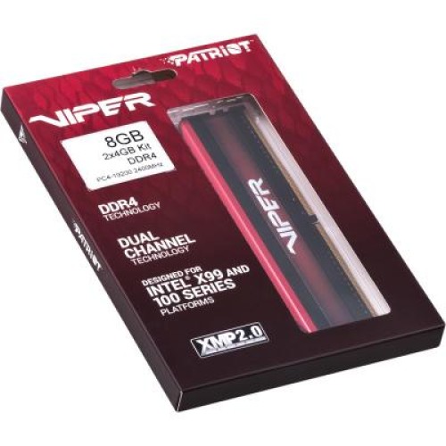 Модуль памяті для компютера DDR4 8GB (2x4GB) 2400 MHz Viper 4 Patriot (PV48G240C5K)