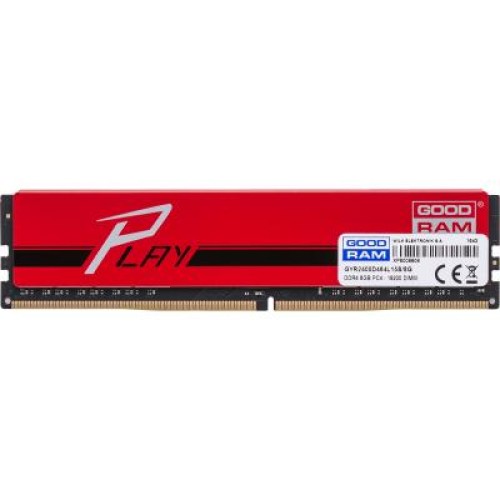 Модуль памяті для компютера DDR4 8GB 2400 MHz Play Red Goodram (GYR2400D464L15S/8G)