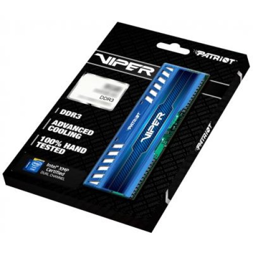 Модуль памяті для компютера DDR3 8GB (2x4GB) 1600 MHz Viper 3 Patriot (PV38G160C9KBL)