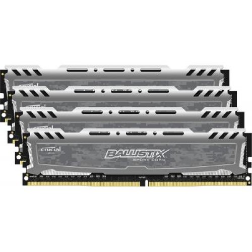 Модуль памяті для компютера DDR4 32GB (4x8GB) 2400 MHz Ballistix Sport LT Gray Micron (BLS4K8G4D240FSB)