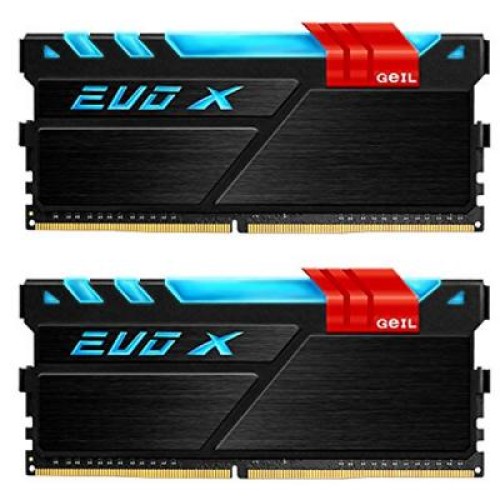 Модуль памяті для компютера DDR4 16GB (2x8GB) 2400 MHz EVO X Geil (GEX416GB2400C15DC)