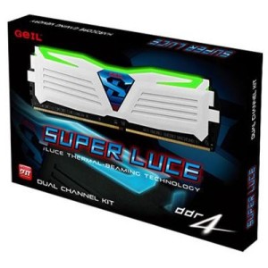 Модуль памяті для компютера DDR4 16GB (2x8GB) 2400 MHz Super Luce White Geil (GLWG416GB2400C16DC)