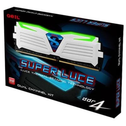 Модуль памяті для компютера DDR4 8GB (2x4GB) 2400 MHz Super Luce White Geil (GLWG48GB2400C16DC)