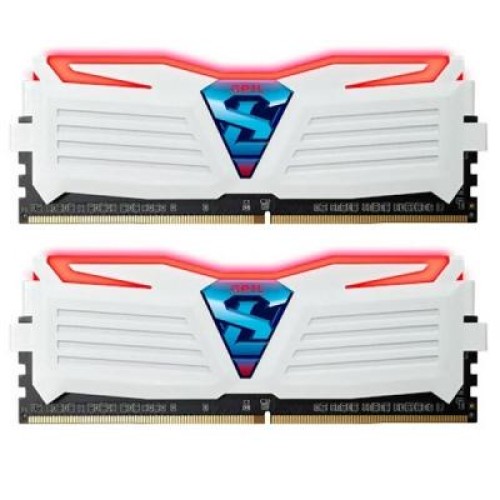 Модуль памяті для компютера DDR4 16GB (2x8GB) 2400 MHz Super Luce White Geil (GLWR416GB2400C16DC)