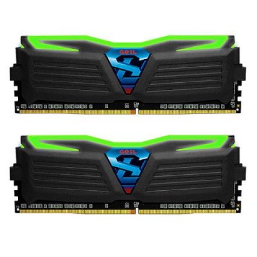 Модуль памяті для компютера DDR4 16GB (2x8GB) 3000 MHz Super Luce Black Geil (GLG416GB3000C15ADC)