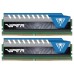 Модуль памяті для компютера DDR4 8GB (2x4GB) 2400 MHz Viper Elite Blue Patriot (PVE48G240C5KBL)