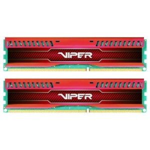 Модуль памяті для компютера DDR3 8GB (2x4GB) 1600 MHz Viper 3 LP Red Patriot (PVL38G160C9KR)