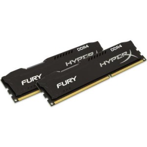 Модуль памяті для компютера DDR4 16GB (2x8GB) 2666 MHz HyperX FURY Black Kingston Fury (ex.HyperX) (HX426C16FB2K2/16)