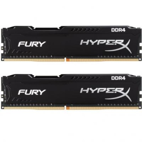 Модуль памяті для компютера DDR4 16GB (2x8GB) 2666 MHz HyperX FURY Black Kingston Fury (ex.HyperX) (HX426C16FB2K2/16)