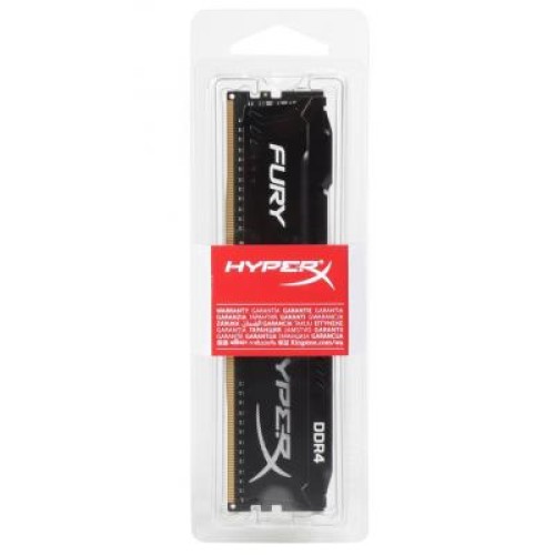 Модуль памяті для компютера DDR4 8GB 2666 MHz HyperX FURY Black Kingston Fury (ex.HyperX) (HX426C16FB2/8)