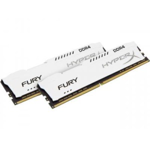 Модуль памяті для компютера DDR4 16GB (2x8GB) 2400 MHz HyperX Fury White Kingston Fury (ex.HyperX) (HX424C15FW2K2/16)