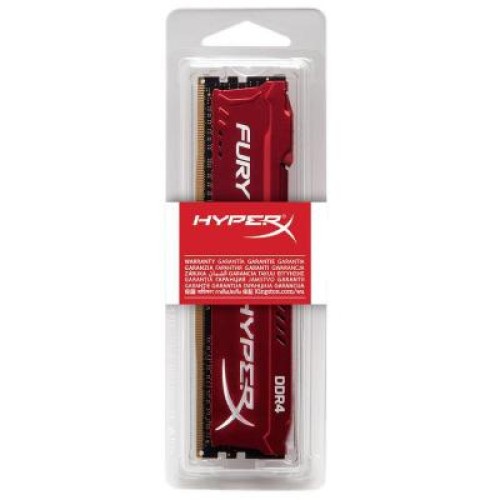 Модуль памяті для компютера DDR4 8GB 2400 MHz HyperX Fury RED Kingston Fury (ex.HyperX) (HX424C15FR2/8)