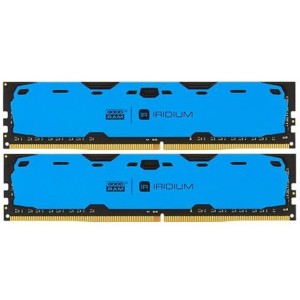 Модуль памяті для компютера DDR4 16GB (2x8GB) 2400 MHz Iridium Blue Goodram (IR-B2400D464L15S/16GDC)