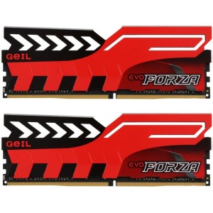 Модуль памяті для компютера DDR4 16GB (2x8GB) 3200 MHz EVO Forza Hot-Rod Red Geil (GFR416GB3200C16ADC)