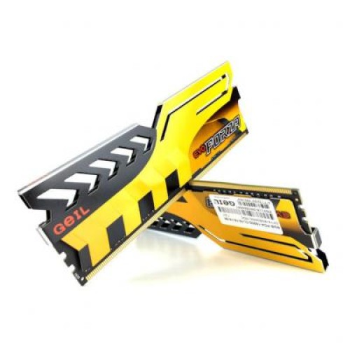 Модуль памяті для компютера DDR4 8GB (2x4GB) 2400 MHz FORZA Yellow H Geil (GAFY48GB2400C16DC)