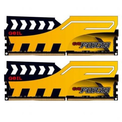 Модуль памяті для компютера DDR4 8GB (2x4GB) 2400 MHz FORZA Yellow H Geil (GAFY48GB2400C16DC)