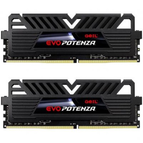 Модуль памяті для компютера DDR4 8GB (2x4GB) 2400 MHz POTENZA Black Geil (GAPB48GB2400C16DC)