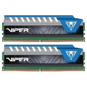 Модуль памяті для компютера DDR4 16GB (2x8GB) 2666 MHz Viper Elite Blue Patriot (PVE416G266C6KBL)