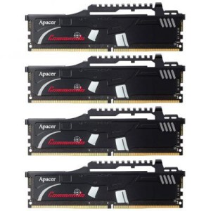 Модуль памяті для компютера DDR4 16GB (4x4GB) 2400 MHz Commando Series Apacer (EK.16GAT.KEAK4)