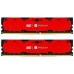 Модуль памяті для компютера DDR4 16GB (2x8GB) 2400 MHz Iridium Red Goodram (IR-R2400D464L15S/16GDC)