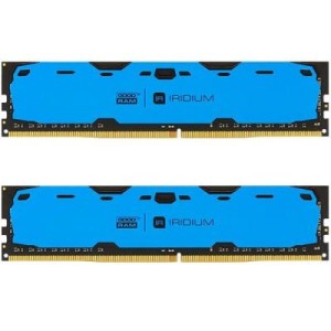 Модуль памяті для компютера DDR4 8GB (2x4GB) 2400 MHz Iridium Blue Goodram (IR-B2400D464L15S/8GDC)