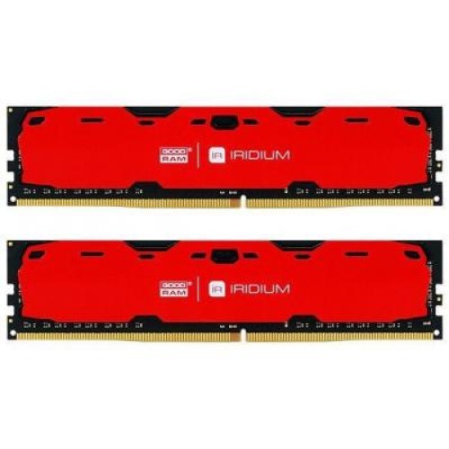 Модуль памяті для компютера DDR4 8GB (2x4GB) 2400 MHz Iridium Red Goodram (IR-R2400D464L15S/8GDC)