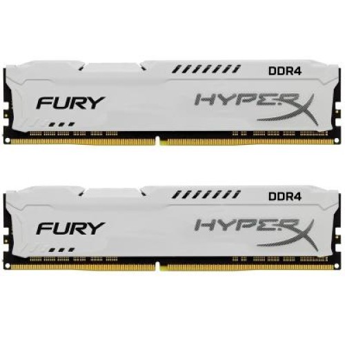 Модуль памяті для компютера DDR4 16GB (2x8GB) 2666 MHz HyperX Fury White Kingston Fury (ex.HyperX) (HX426C16FW2K2/16)