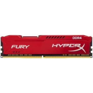 Модуль памяті для компютера DDR4 8GB 2666 MHz HyperX Fury Red Kingston Fury (ex.HyperX) (HX426C16FR2/8)