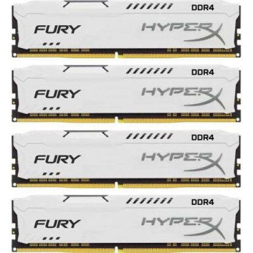 Модуль памяті для компютера DDR4 32GB (4x8GB) 2666 MHz HyperX FURY White Kingston Fury (ex.HyperX) (HX426C16FW2K4/32)