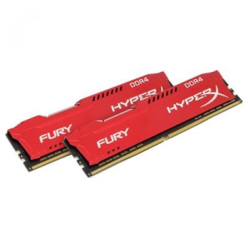 Модуль памяті для компютера DDR4 16GB (2x8GB) 2666 MHz HyperX FURY Red Kingston Fury (ex.HyperX) (HX426C16FR2K2/16)