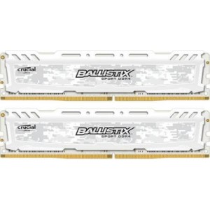 Модуль памяті для компютера DDR4 8GB (2x4GB) 2666 MHz Ballistix Sport LT White Micron (BLS2C4G4D26BFSC)