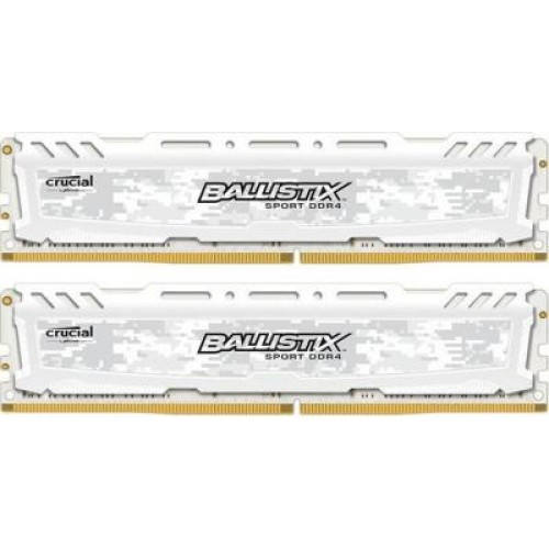 Модуль памяті для компютера DDR4 8GB (2x4GB) 2666 MHz Ballistix Sport LT White Micron (BLS2C4G4D26BFSC)