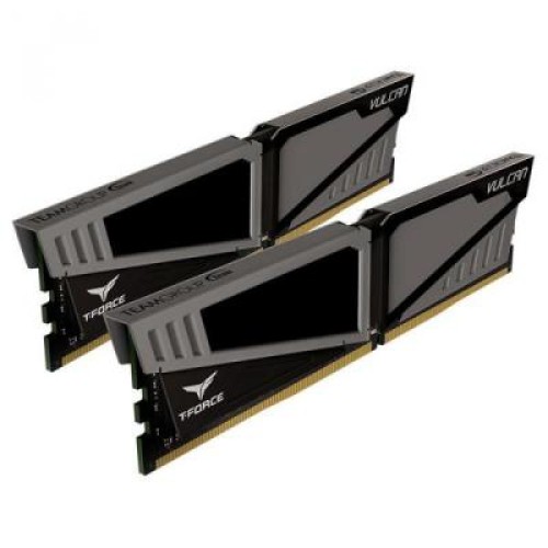 Модуль памяті для компютера DDR4 16GB (2x8GB) 2400 MHz T-Force Vulcan Gray Team (TLGD416G2400HC14DC01)