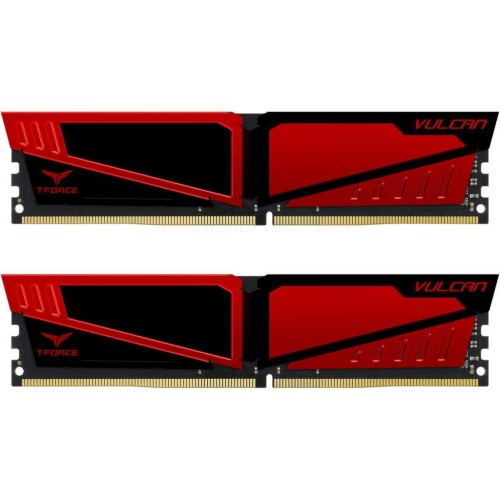 Модуль памяті для компютера DDR4 16GB (2x8GB) 2400 MHz T-Force Vulcan Red Team (TLRED416G2400HC14DC01)