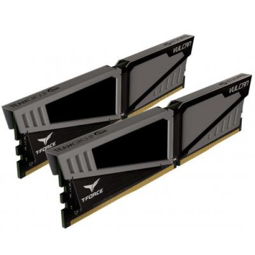 Модуль памяті для компютера DDR4 16GB (2x8GB) 2666 MHz T-Force Vulcan Gray Team (TLGD416G2666HC15BDC01)