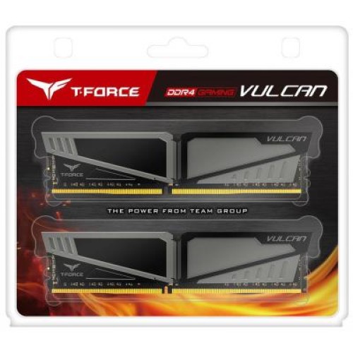 Модуль памяті для компютера DDR4 16GB (2x8GB) 2666 MHz T-Force Vulcan Gray Team (TLGD416G2666HC15BDC01)