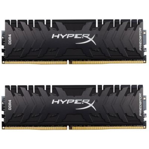 Модуль памяті для компютера DDR4 16GB (2x8GB) 2666 MHz HyperX PREDATOR Black Kingston Fury (ex.HyperX) (HX426C13PB3K2/16)