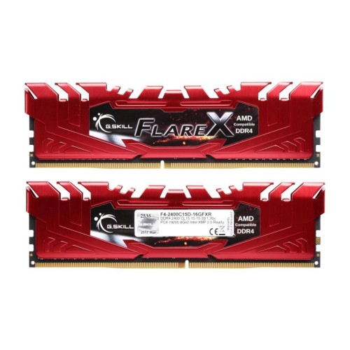 Модуль памяті для компютера DDR4 16GB (2x8GB) 2400 MHz Flare X Red G.Skill (F4-2400C15D-16GFXR)